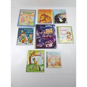 Vtg A Little Golden Book Lot of 8, Beauty And The‎ Beast, Bambi, etc